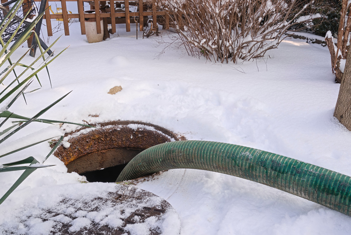 pumping septic tanks from the backyard tank